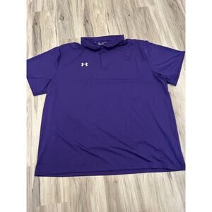 Under Armour Mens Polo Shirt HeatGear Loose Fit Purple Athletic Golf 5XL